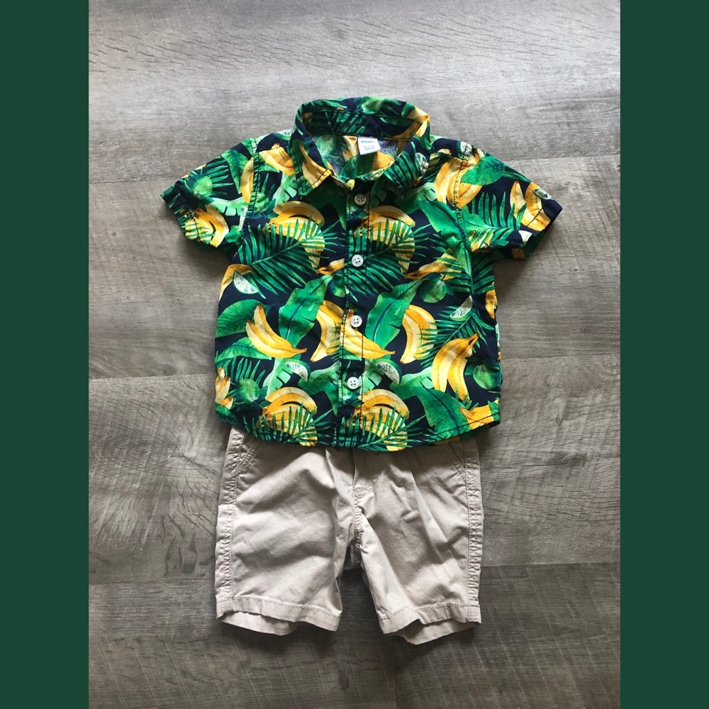 Old Navy - Banana Shirt and Shorts - Baby Boy